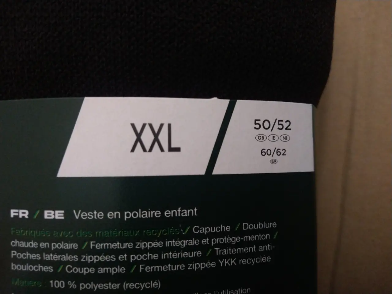 Billede 4 - Fleece Jakke, sort, str. XXL