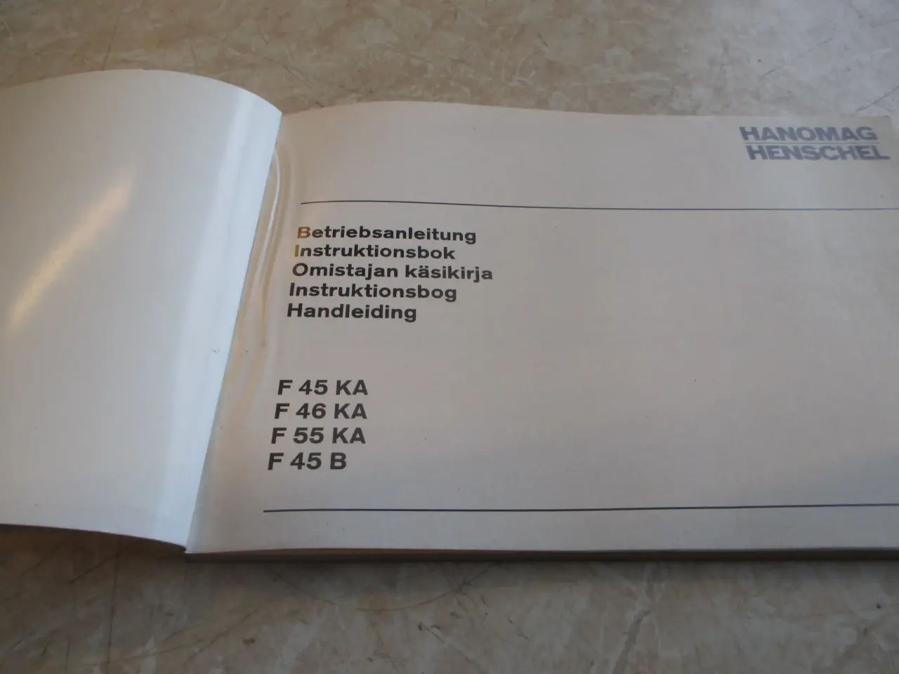 Billede 2 - Instruktionsbog Hanomag