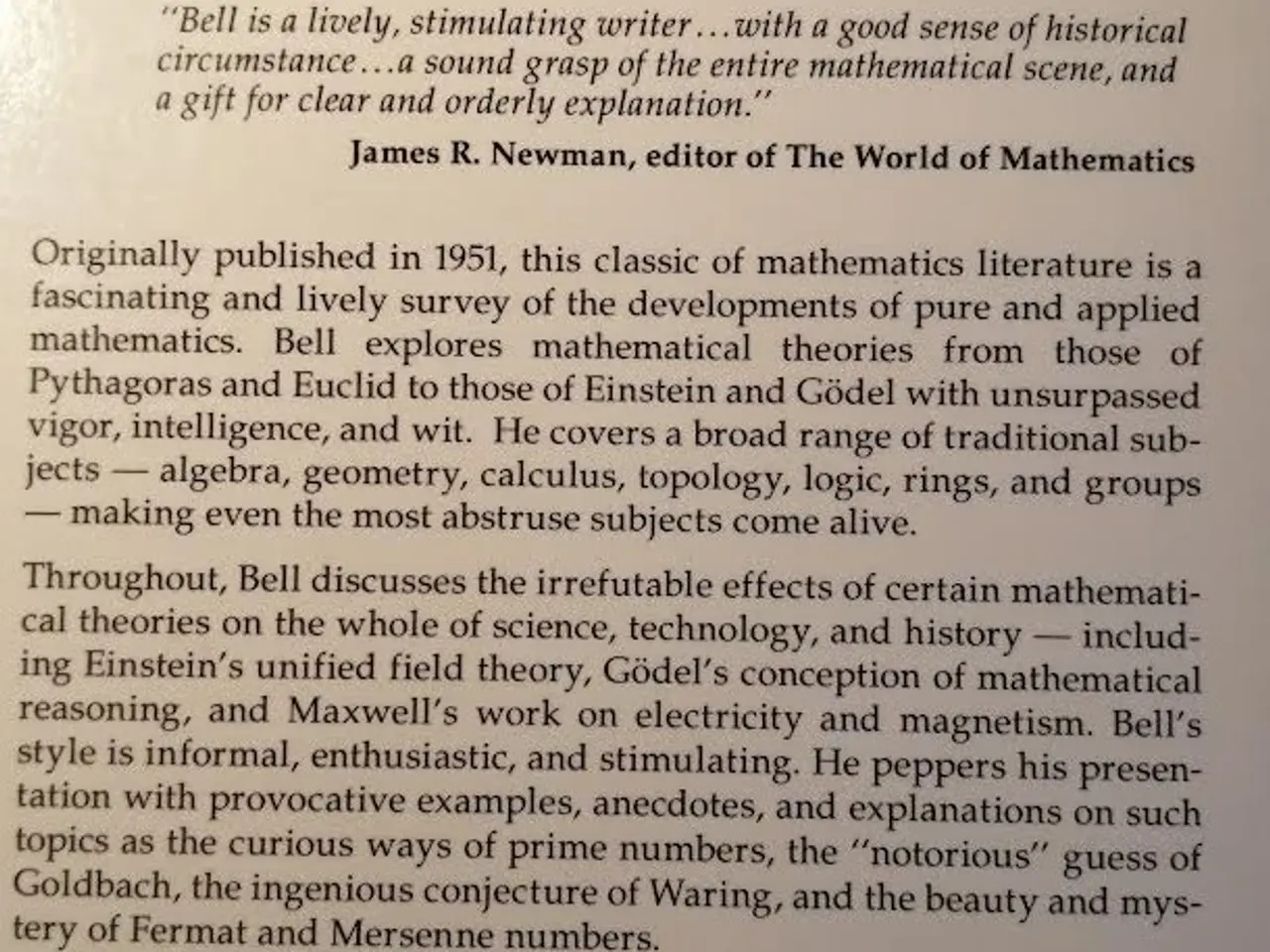 Billede 2 - Mathematics, Queen and Servant of Science by Eric 