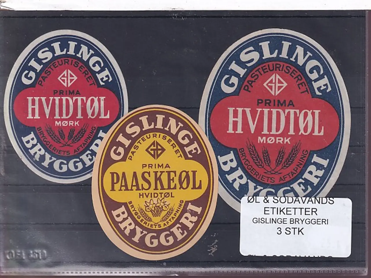 Billede 1 - Øl og Sodavandsetiketter - Gislinge Bryggeri - 3 Stk.