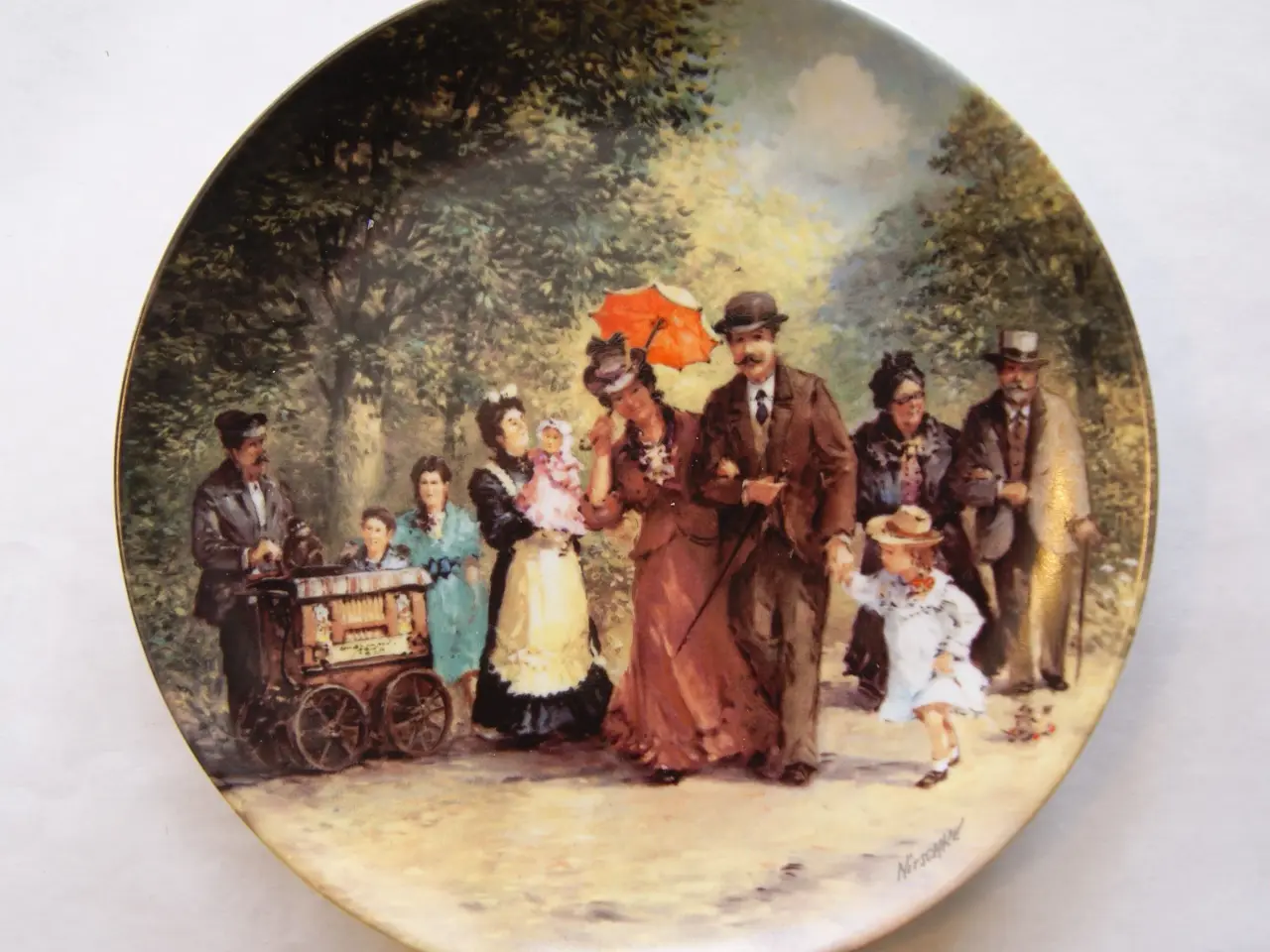 Billede 1 - Platte motiv Berlin Tiergarten 1894
