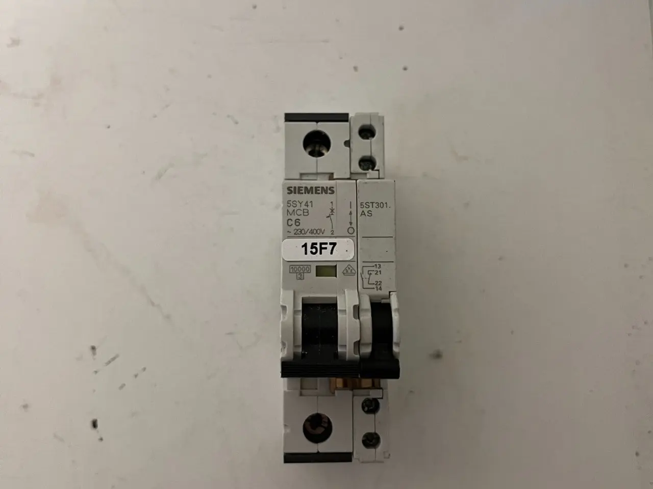 Billede 2 - Siemens 5SY41 MCB C6 1P+Aux 6A Miniature 230/400V