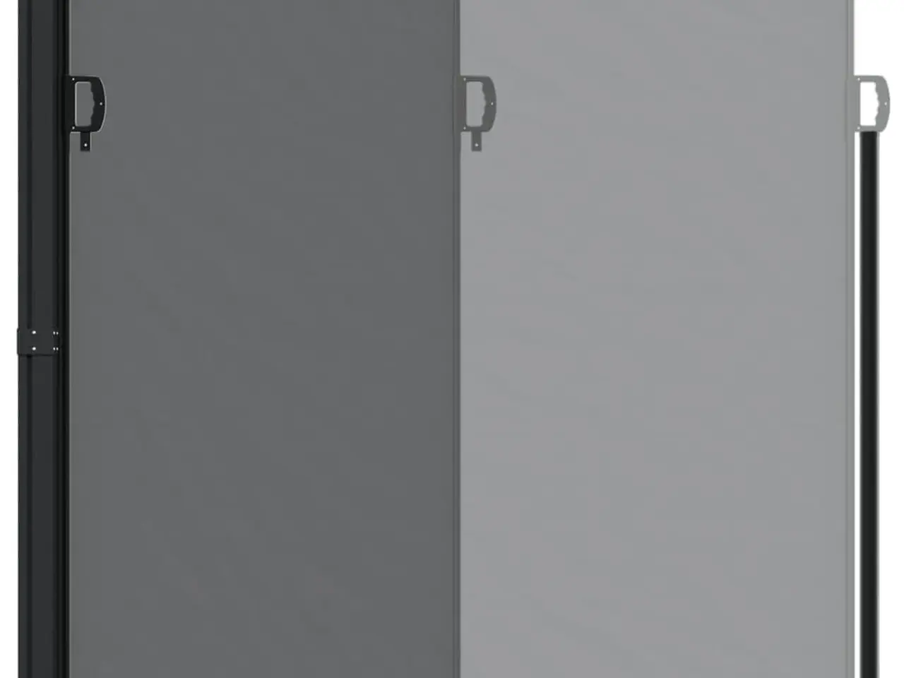 Billede 5 - Sidemarkise 200 × 500 cm - sammenrullelig, sort