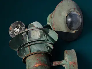 2 Nordlux Blokhus kobbervæglamper med patina