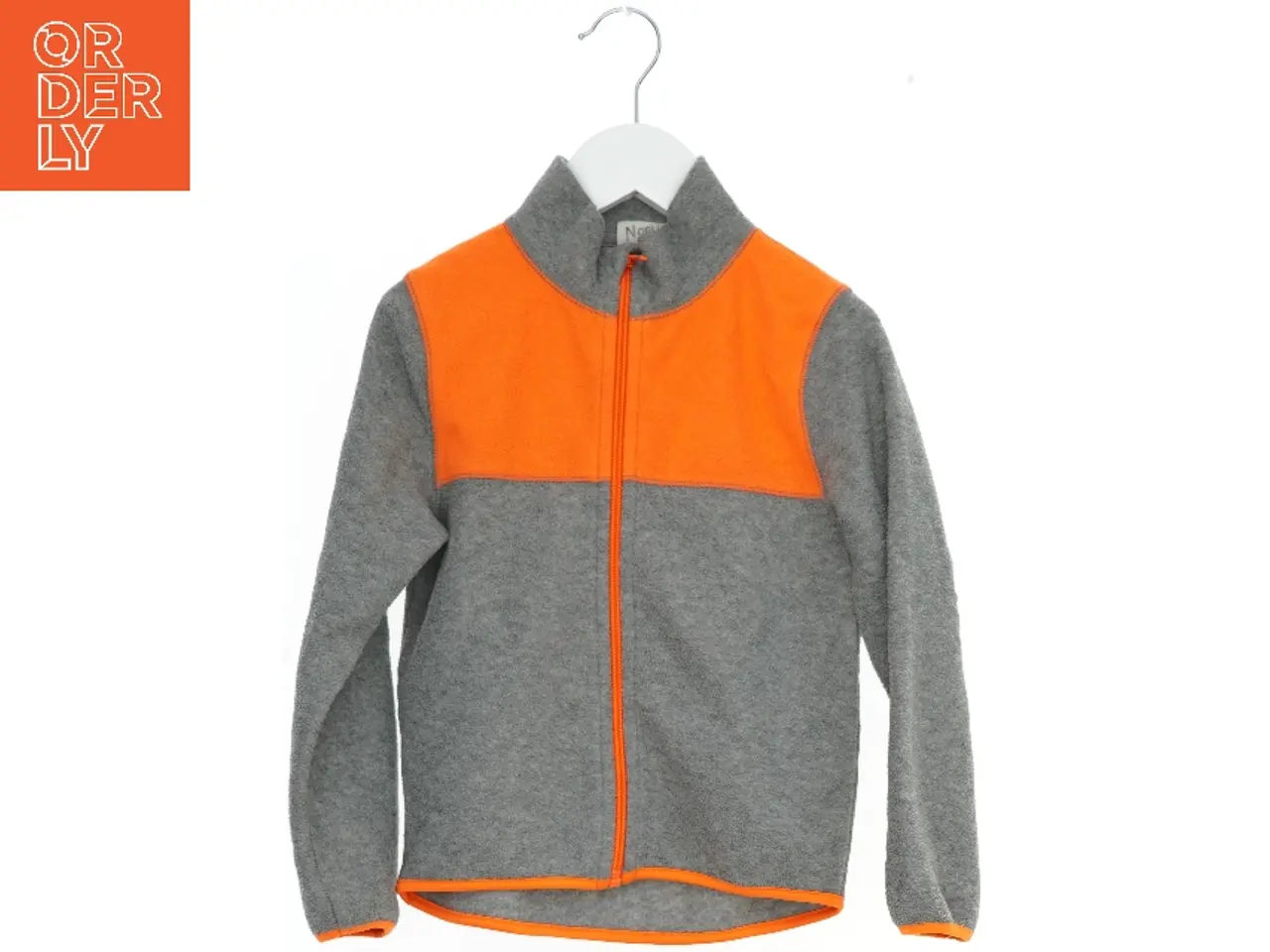 Billede 1 - Grå og orange fleecejakke fra H&M (str. 116)