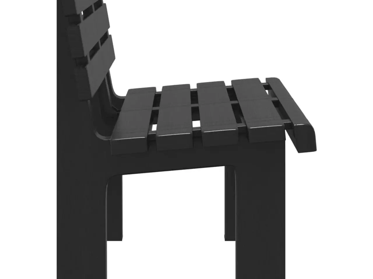 Billede 5 - Havebænk i polypropylen - 110 × 52 × 71 cm, antracitgrå