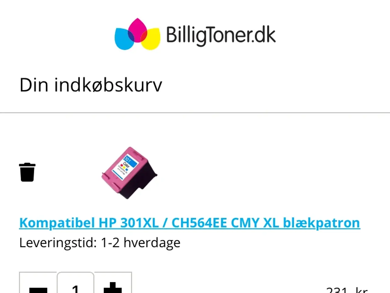 Billede 2 - 66% RABAT. Blæk 2 stk 301XL farve UÅBNET