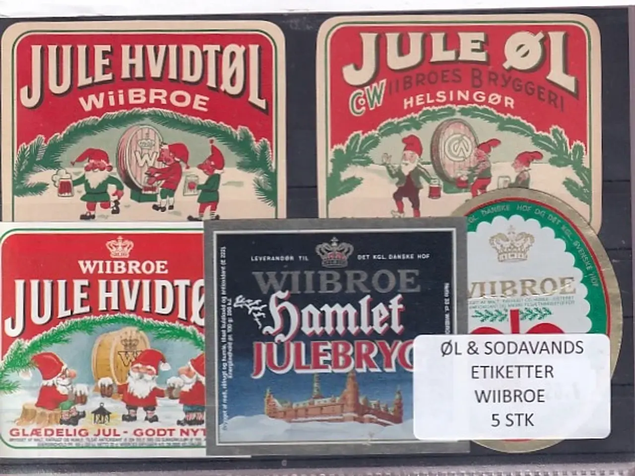Billede 1 - Øl og Sodavands Etiketter - Wiibroe - 5 Stk.