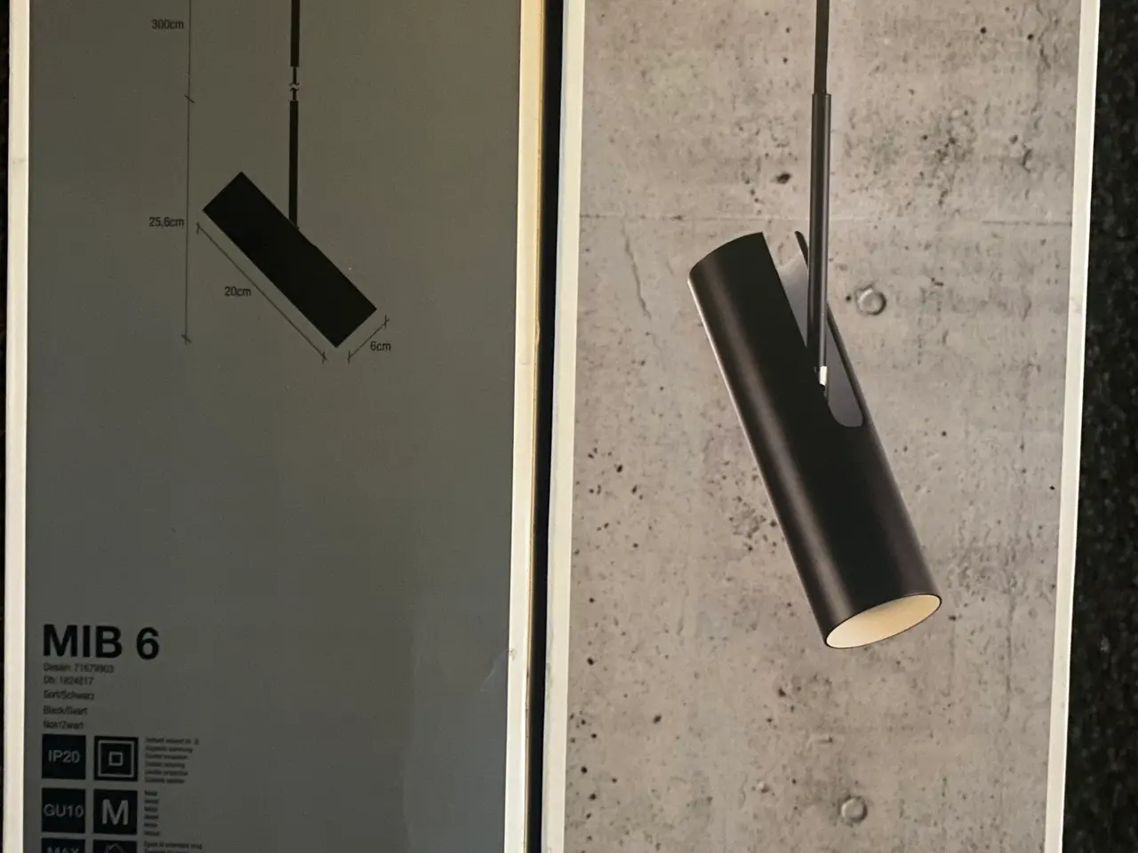 Billede 2 - Sort rørpendel - MIP 6 pendel