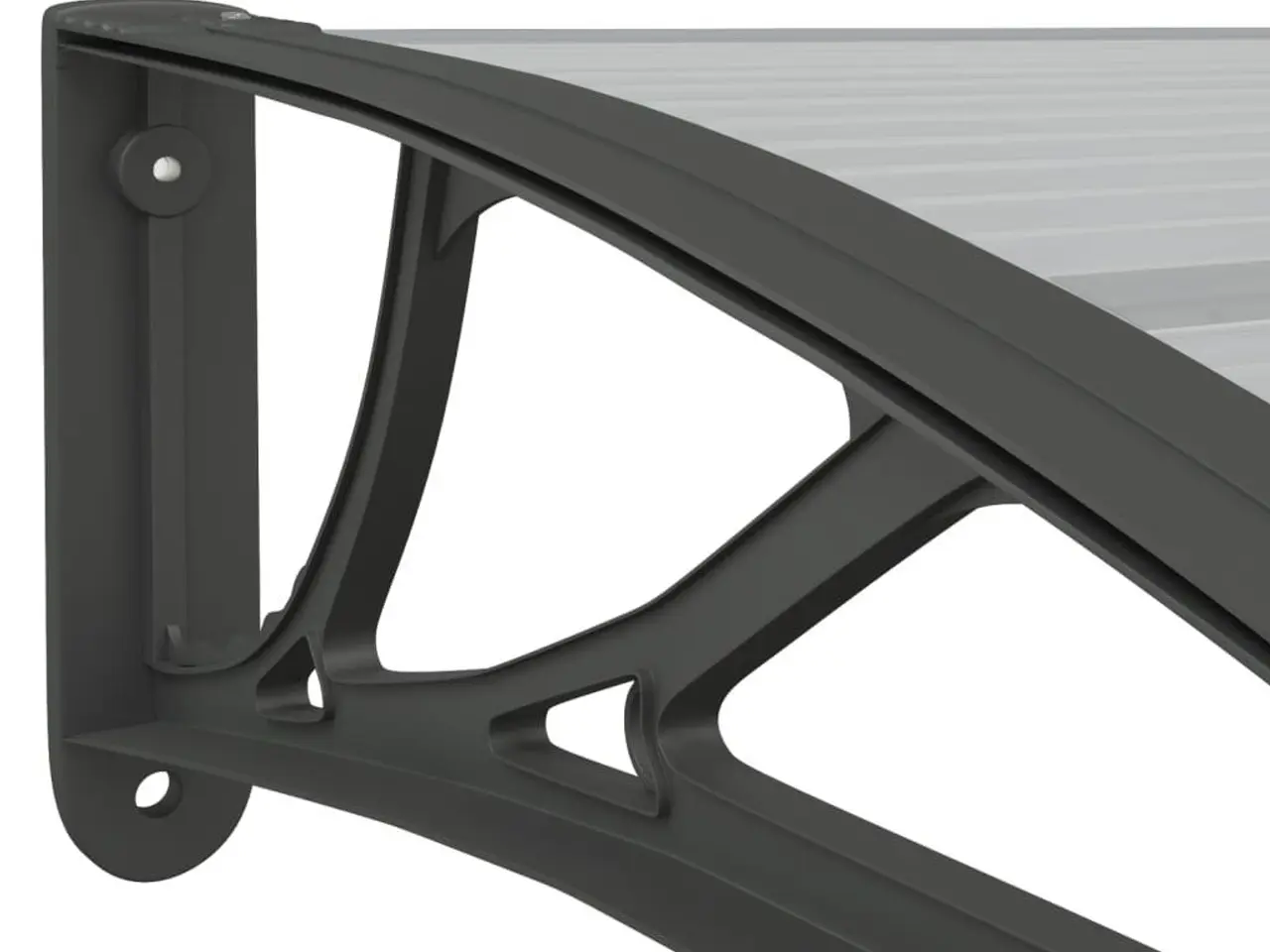 Billede 5 - Dørbaldakin 350 × 100 cm - polycarbonat, sort