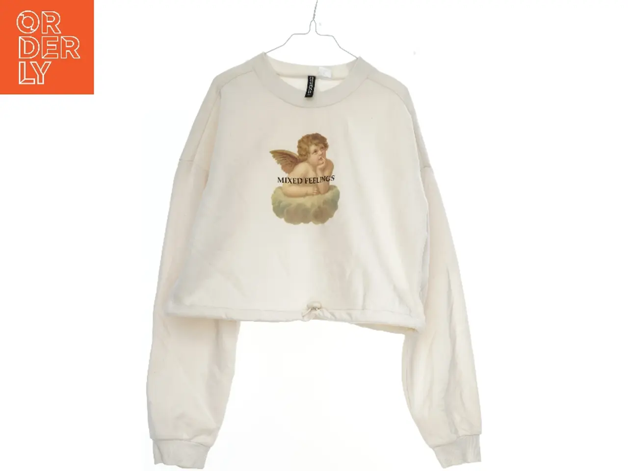 Billede 1 - Hvid sweatshirt med tryk fra H&M (str. XS)