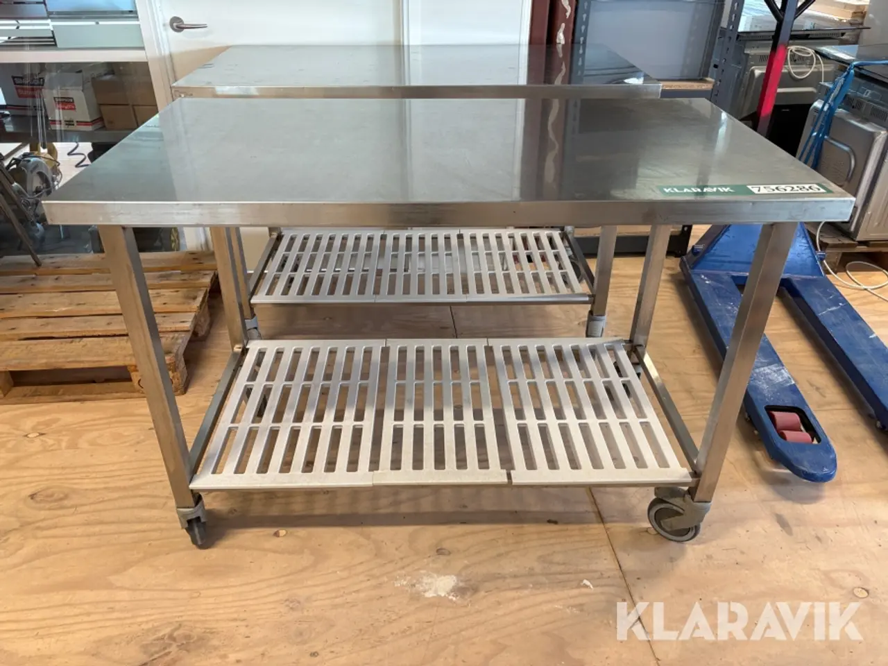 Billede 8 - Rustfri stålborde på hjul - 2 styk