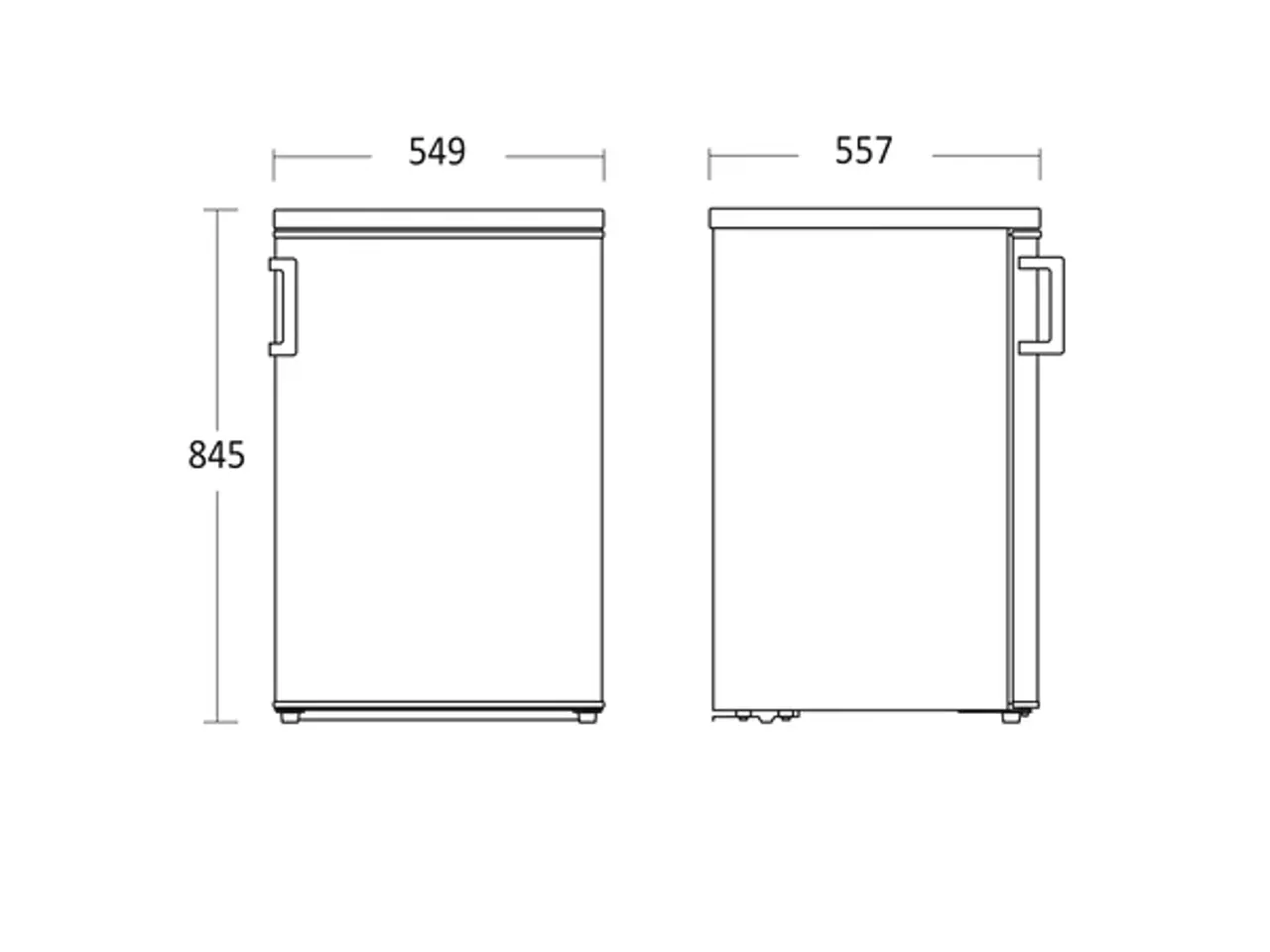 Billede 4 - Scandomestic Køleskab 126 Liter – SCRFT126WE