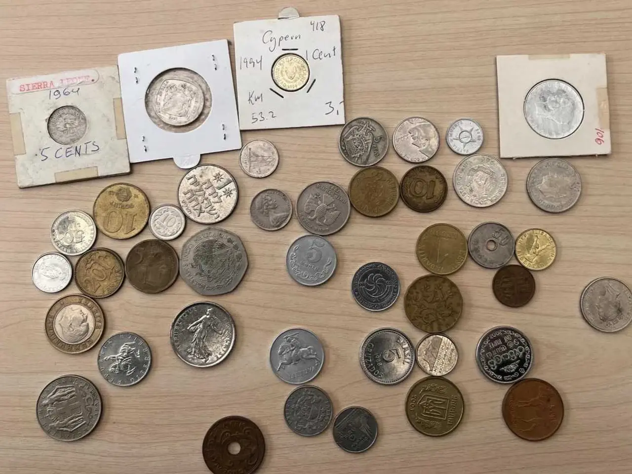 Billede 2 - Stor møntsamling – 43 lande