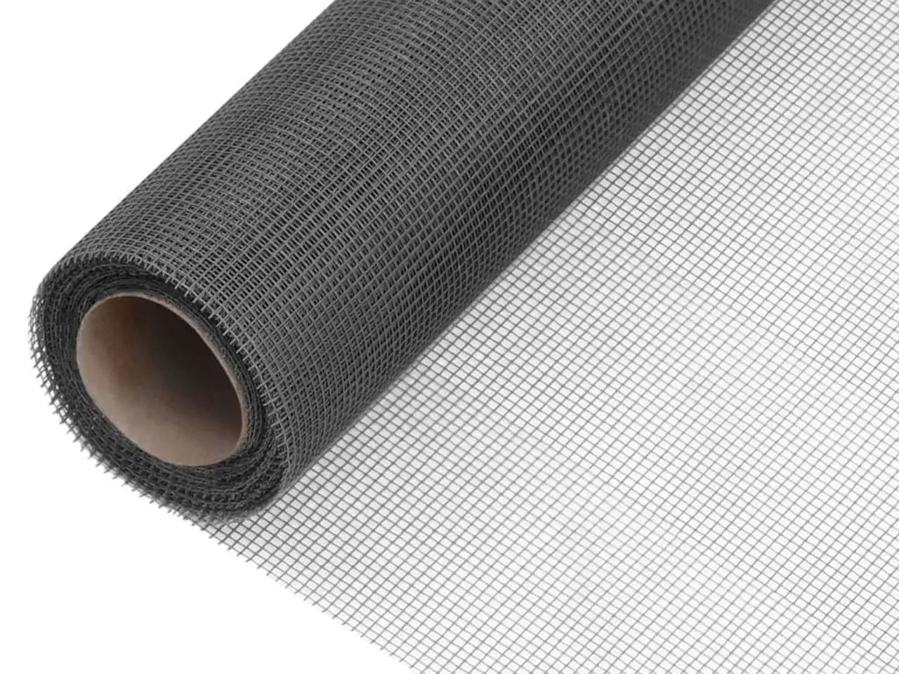 Billede 1 - Trådnet i glasfiber 112 × 1000 cm - sort insektnet på rulle