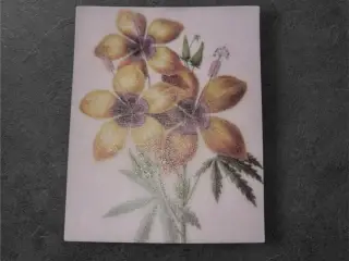 Papirark med blomstrende gule og orange blomster T