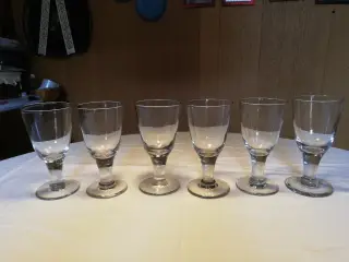 6 antikke Absalon glas fra Kastrup/Holmegaard