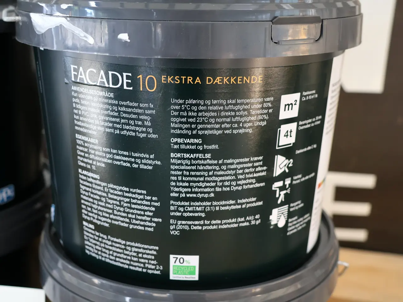 Billede 6 - 6 Stk Dyrup facade ekstra dækkende a 4,5L. 10mat