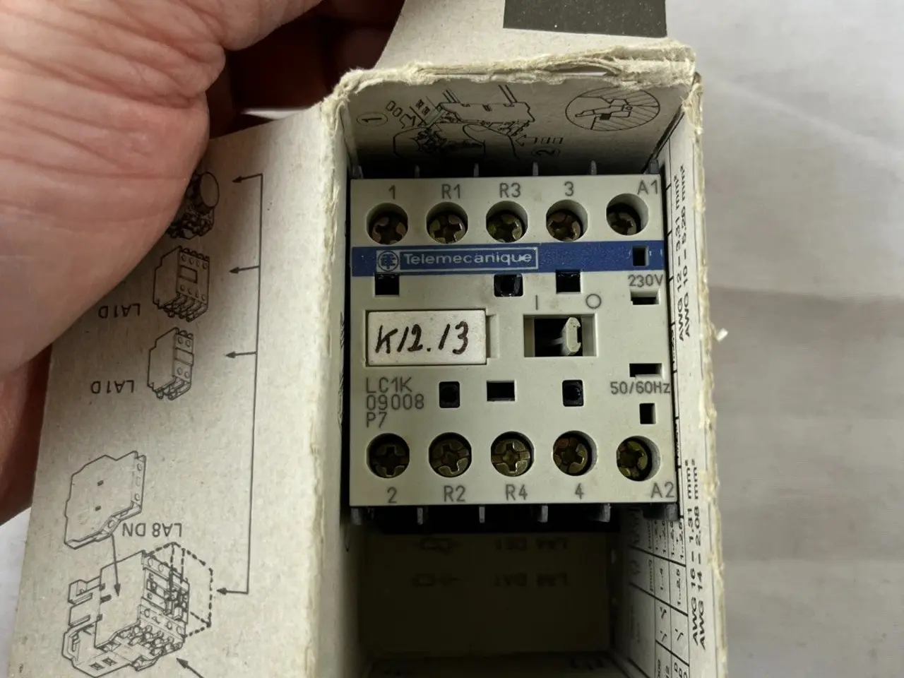 Billede 2 - Telemecanique LC1D1210M7 kontaktor 25A 5.5kW AC