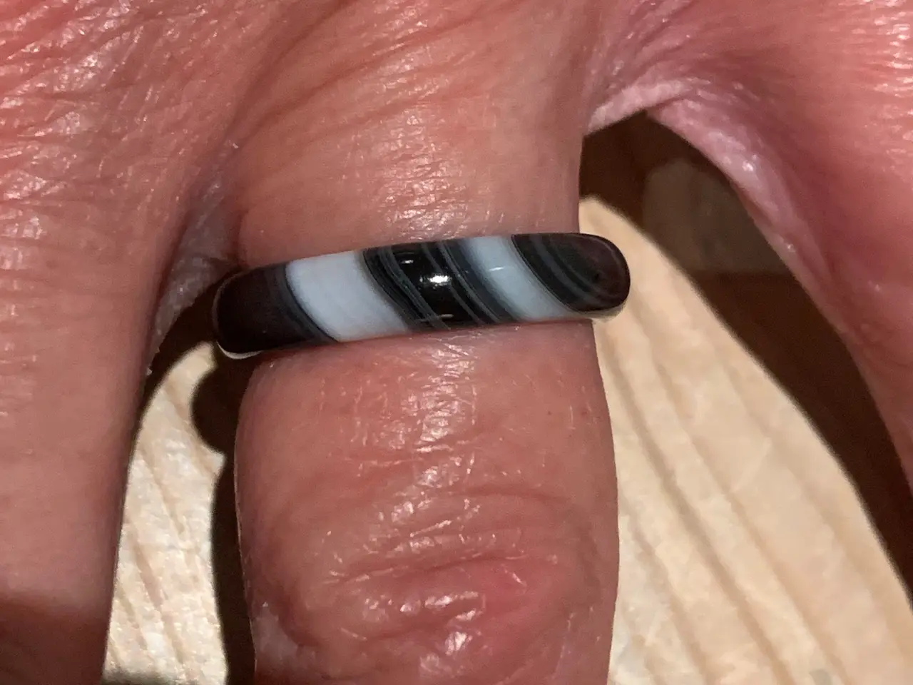 Billede 2 - Vintage ring i agat fra 1970'erne i fin stand