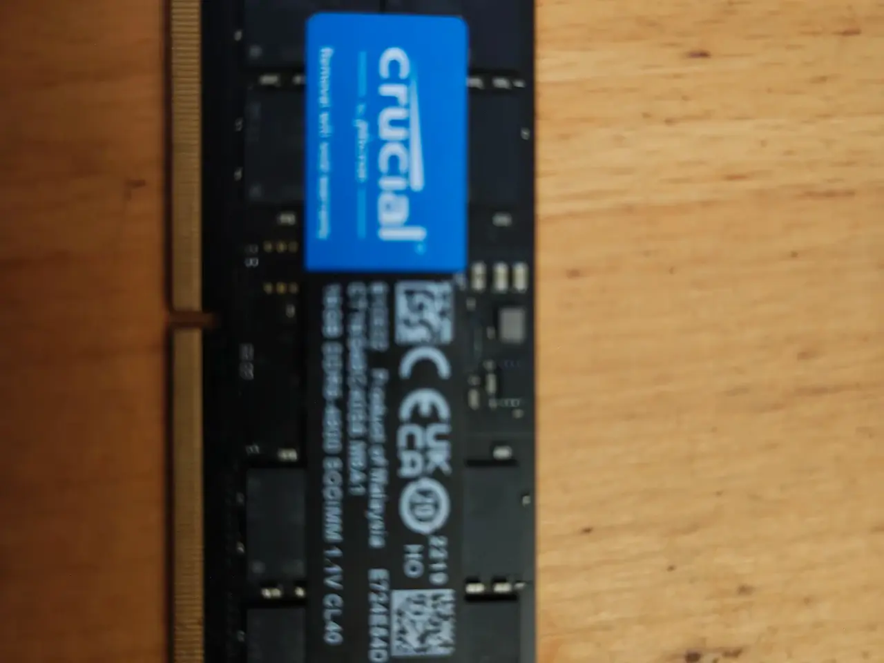 Billede 1 - Crucial DDR5 16gb 4800 MHz So-dimm ram 