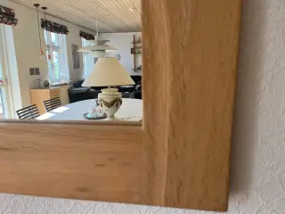 Stort spejl med egetræsramme B 113 cm+ H75 cm