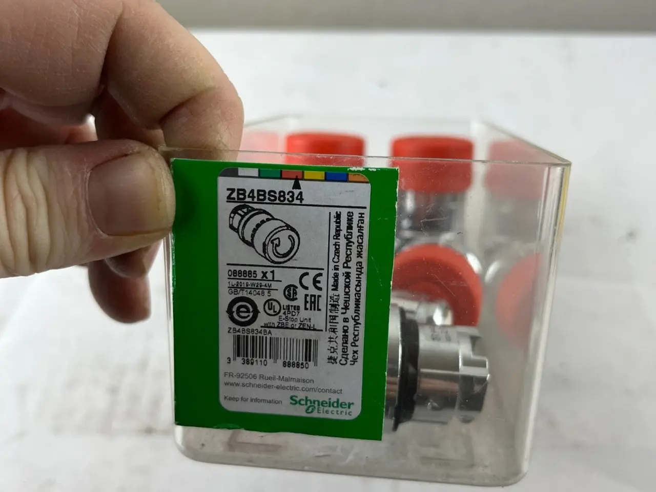 Billede 8 - 6x Schneider Electric ZB4BS834 Harmony XB4 Red 30