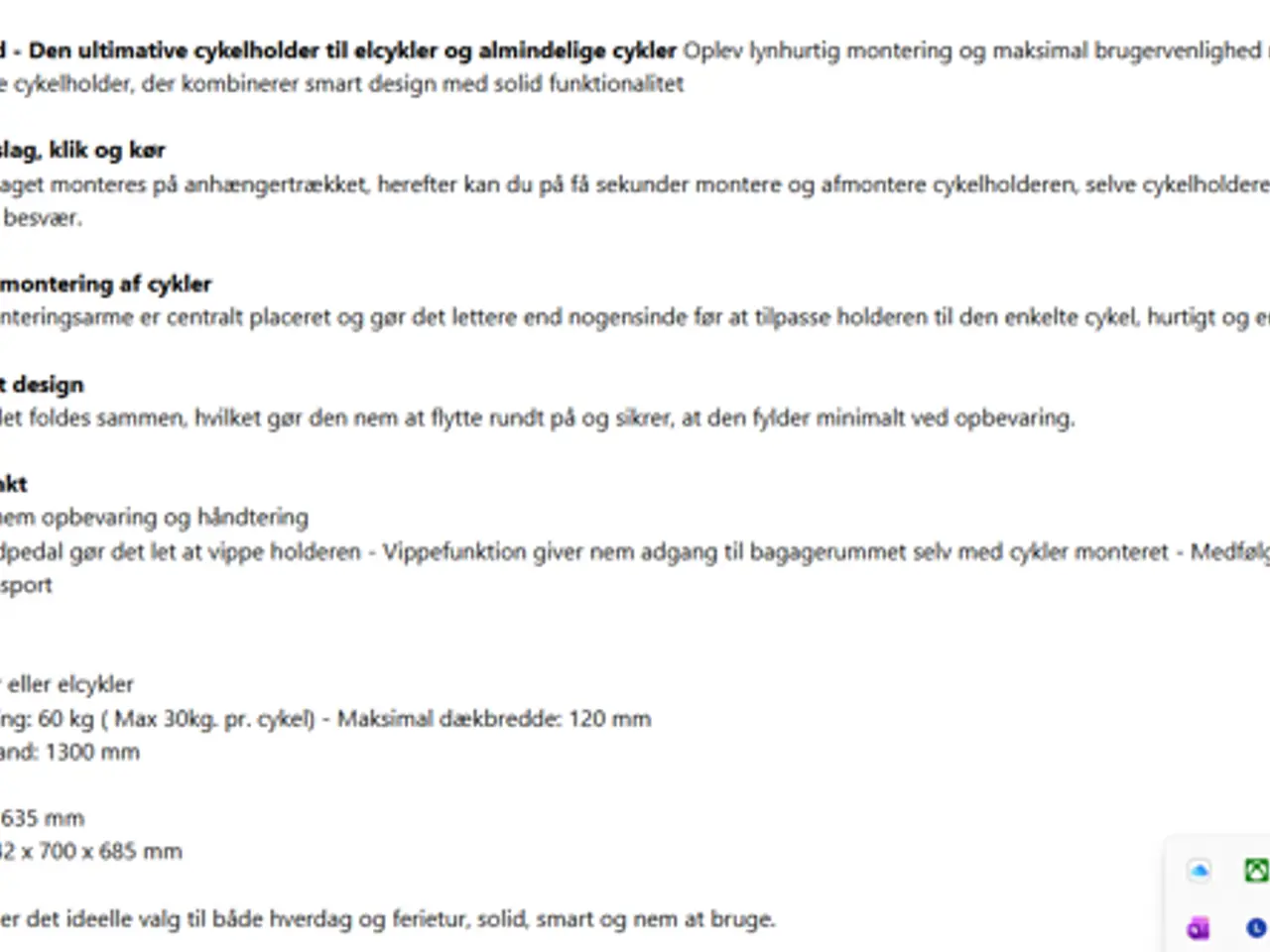 Billede 3 - Cykel holder til to elcykler