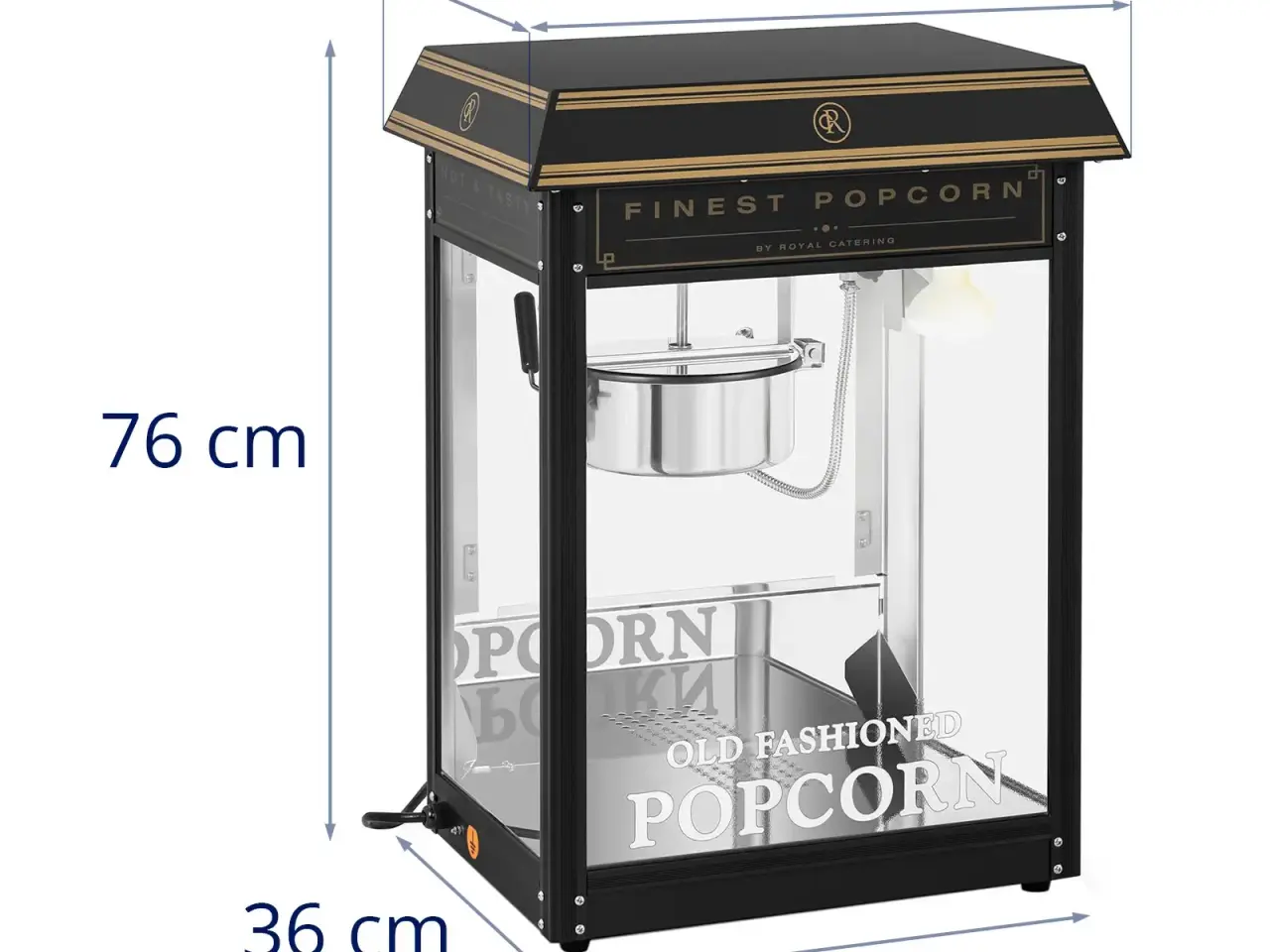 Billede 11 - Popcornmaskine – sort og guld – 56 x 42 x 76 cm