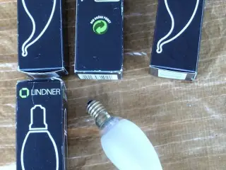 Lindner satineret kerteglødepære 25W, 40W