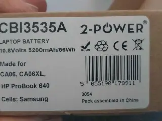 Batteri til Probook 640 56wh fejlkøb. Nypris Ca 30