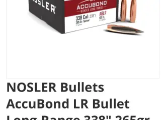 265 gr Nosler AccuBond LR cal. 338