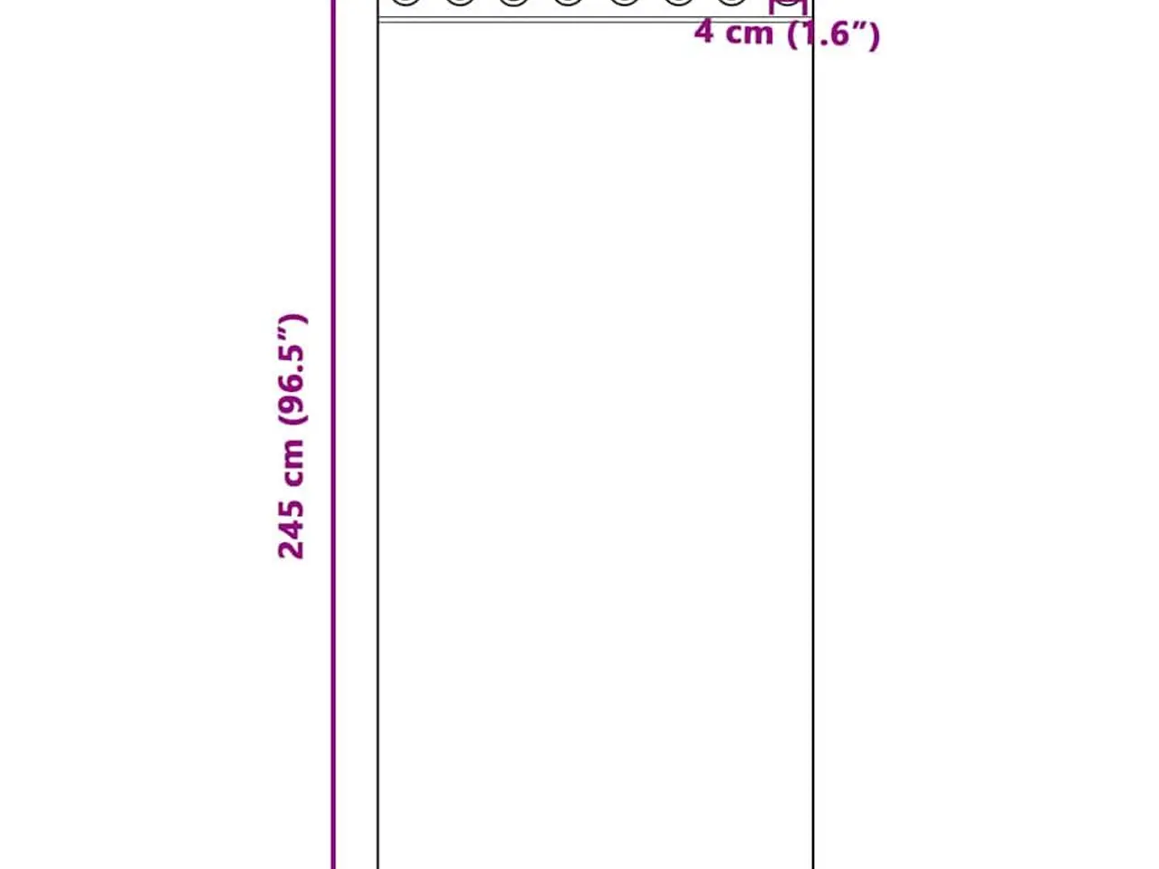 Billede 6 - Mørklægningsgardiner med ringe - lysegrå, 2 stk., 245 x 140 cm