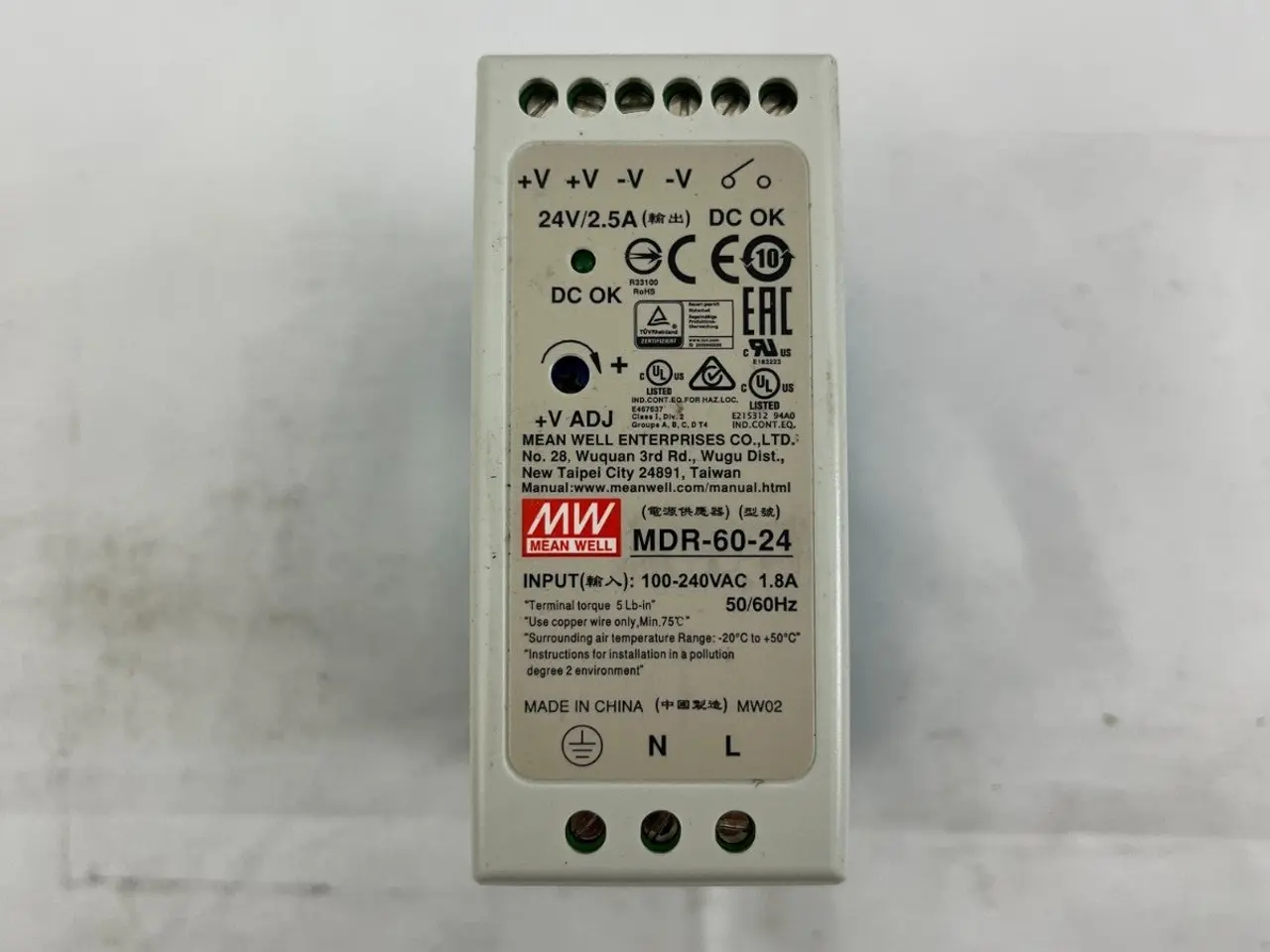 Billede 5 - Mean Well MDR-60-24 DIN Rail strømforsyning 24V