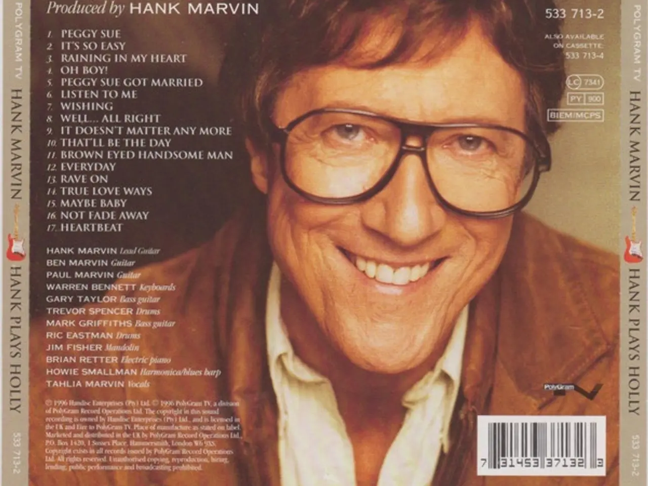 Billede 2 - Hank Marvin – Hank Plays Holly – CD