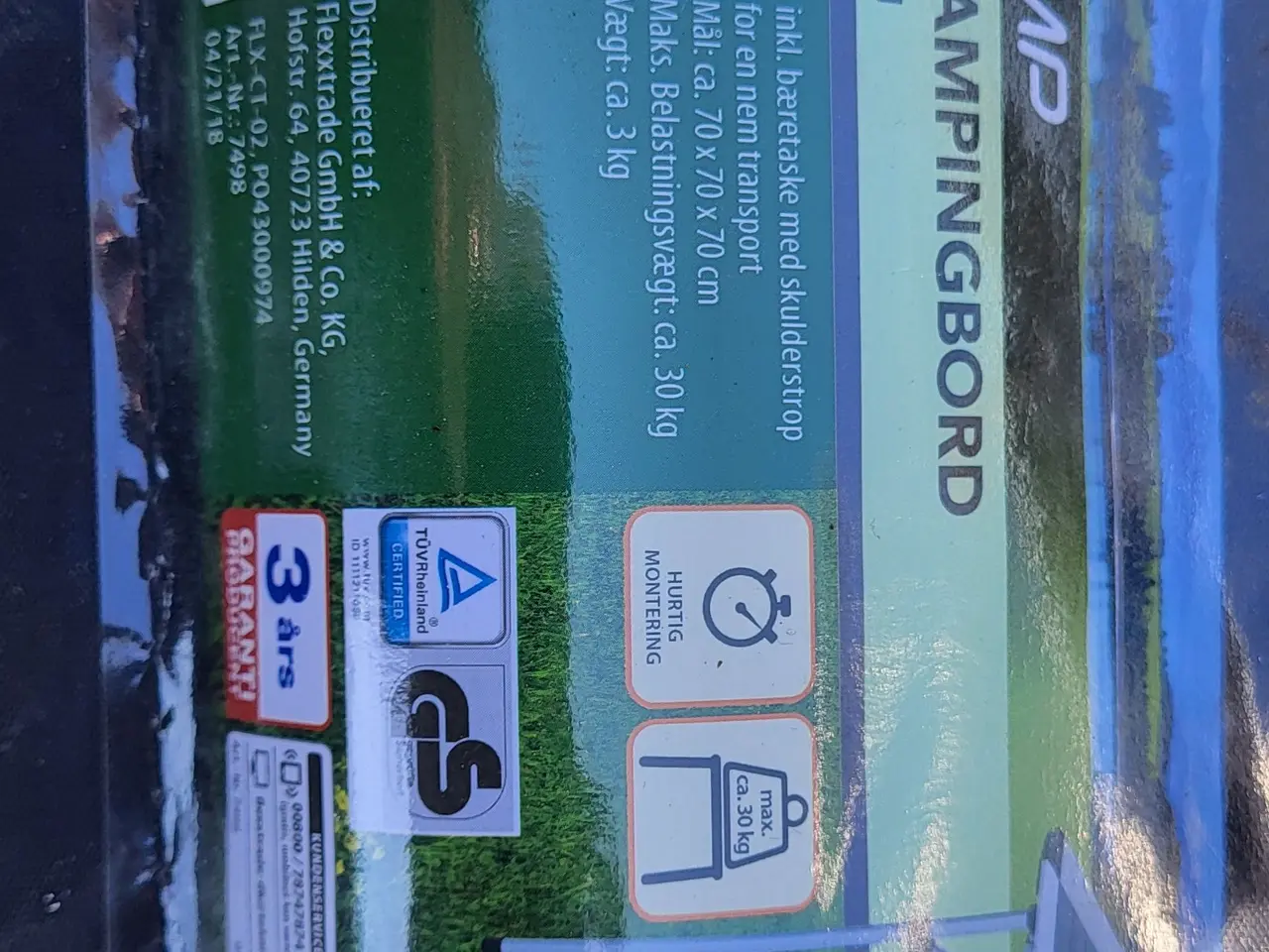 Billede 2 - Aluminiums foldebord med lameller