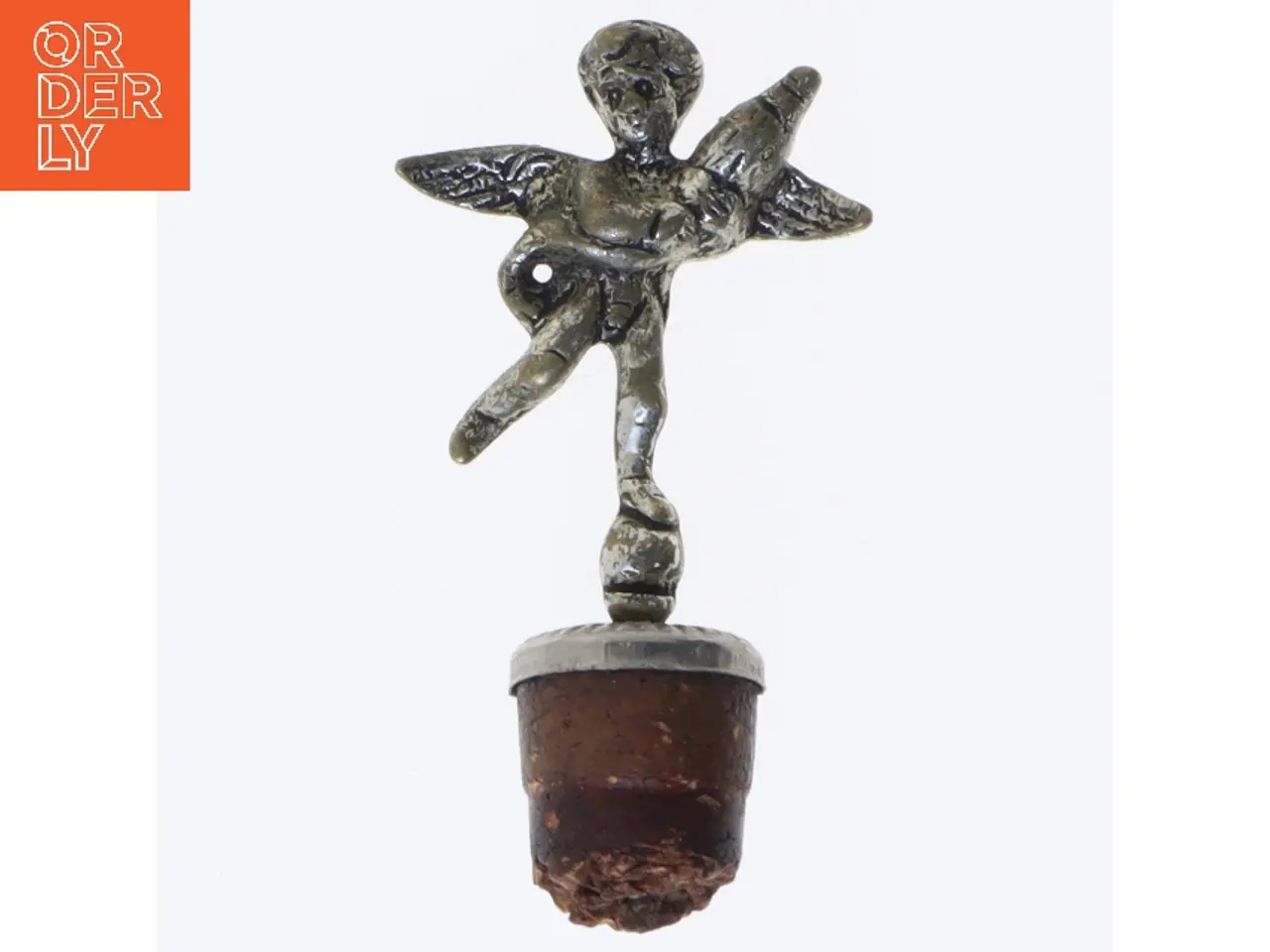 Billede 1 - Vinflaskeprop med engelfigur 8 cm (str. 8 cm)