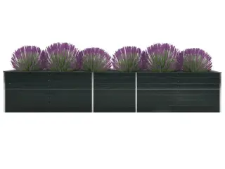 Forhøjet plantekasse 400x80x45 cm galvaniseret stål antracitgrå