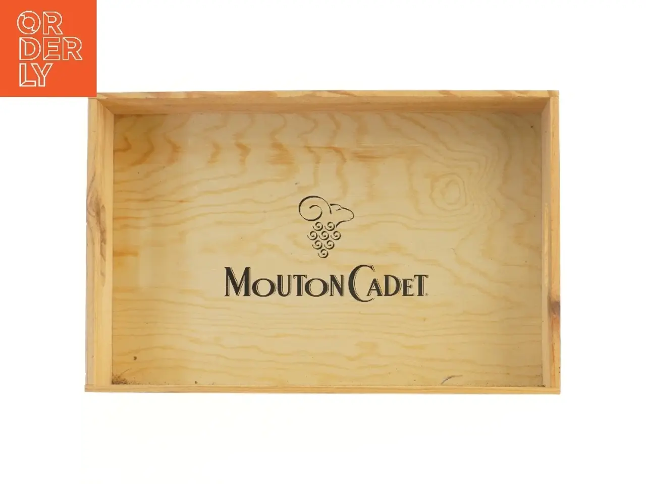 Billede 2 - Træbakke med håndtag fra Mouton Cadet Rouge (str. 9x33x50 cm)