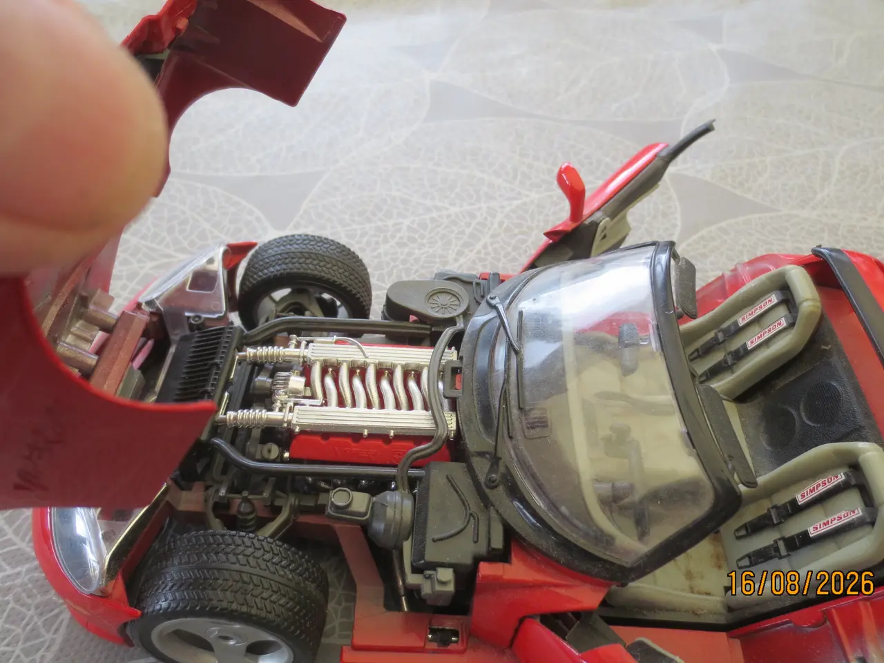 Billede 7 - 3 stk Modelbiler Corvette -Dogde - Bugatti