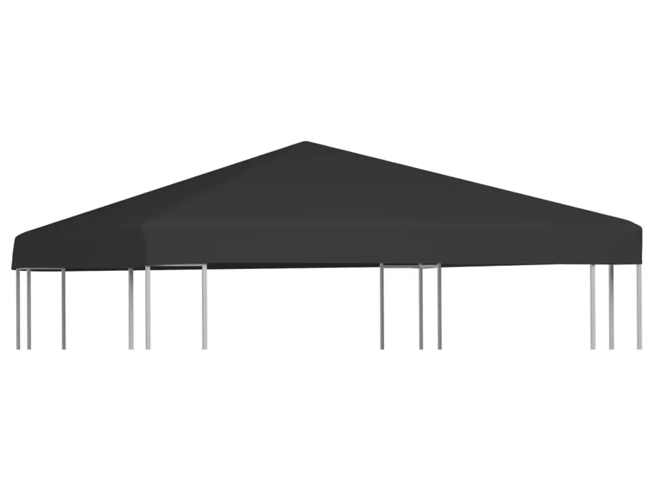 Billede 2 - Pavillontopdække 3×3 m - 270 g/m² - sort, vandafvisende