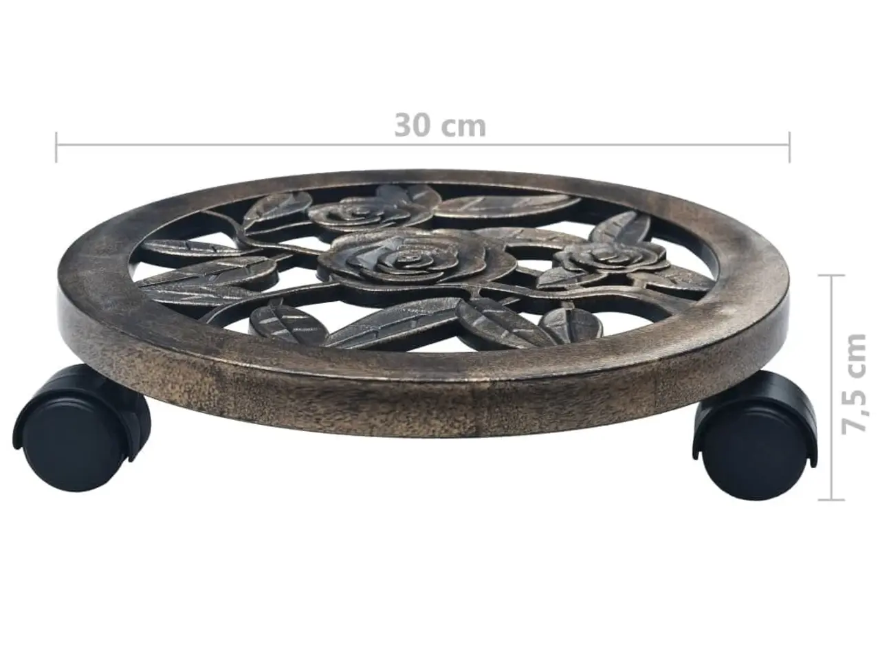 Billede 5 - Plantevogne 6 stk. 30 cm - bronzefarvet