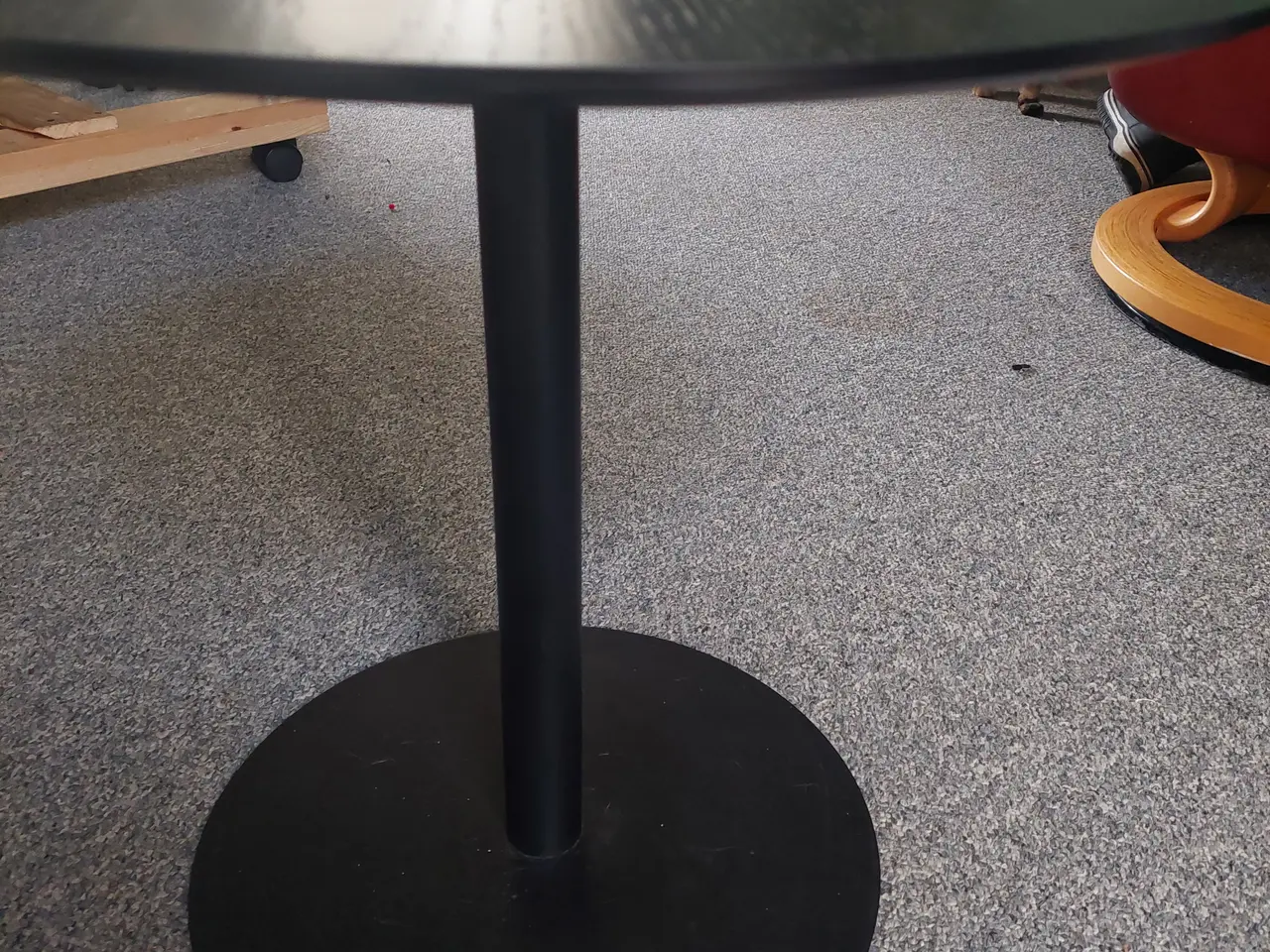 Billede 2 - sort farve træ  bord med metal stel