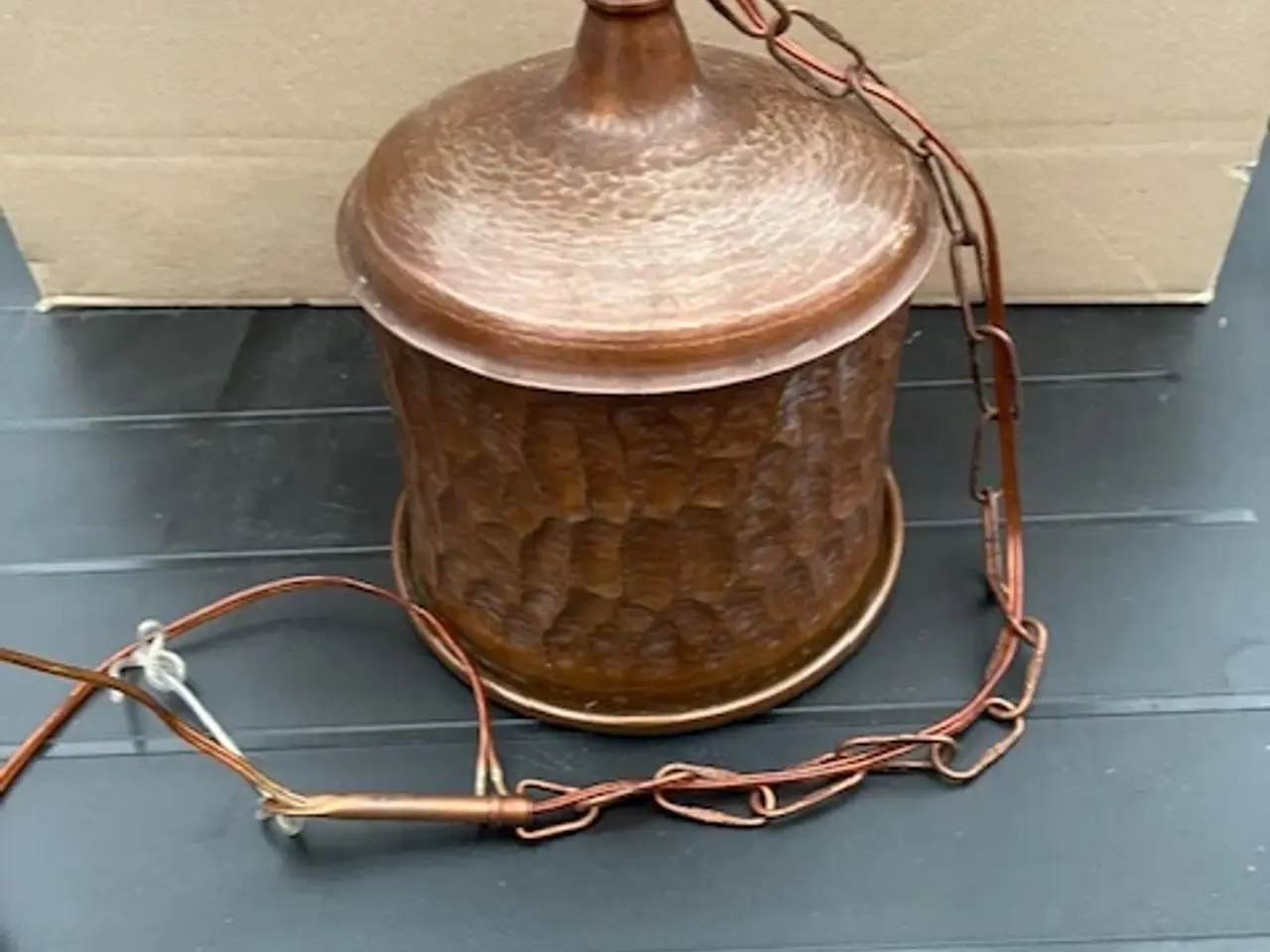 Billede 1 - Loftlampe i kobber