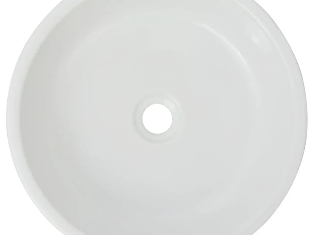 Billede 3 - Rund håndvask i keramik 42 × 12 cm - hvid bordplademodel