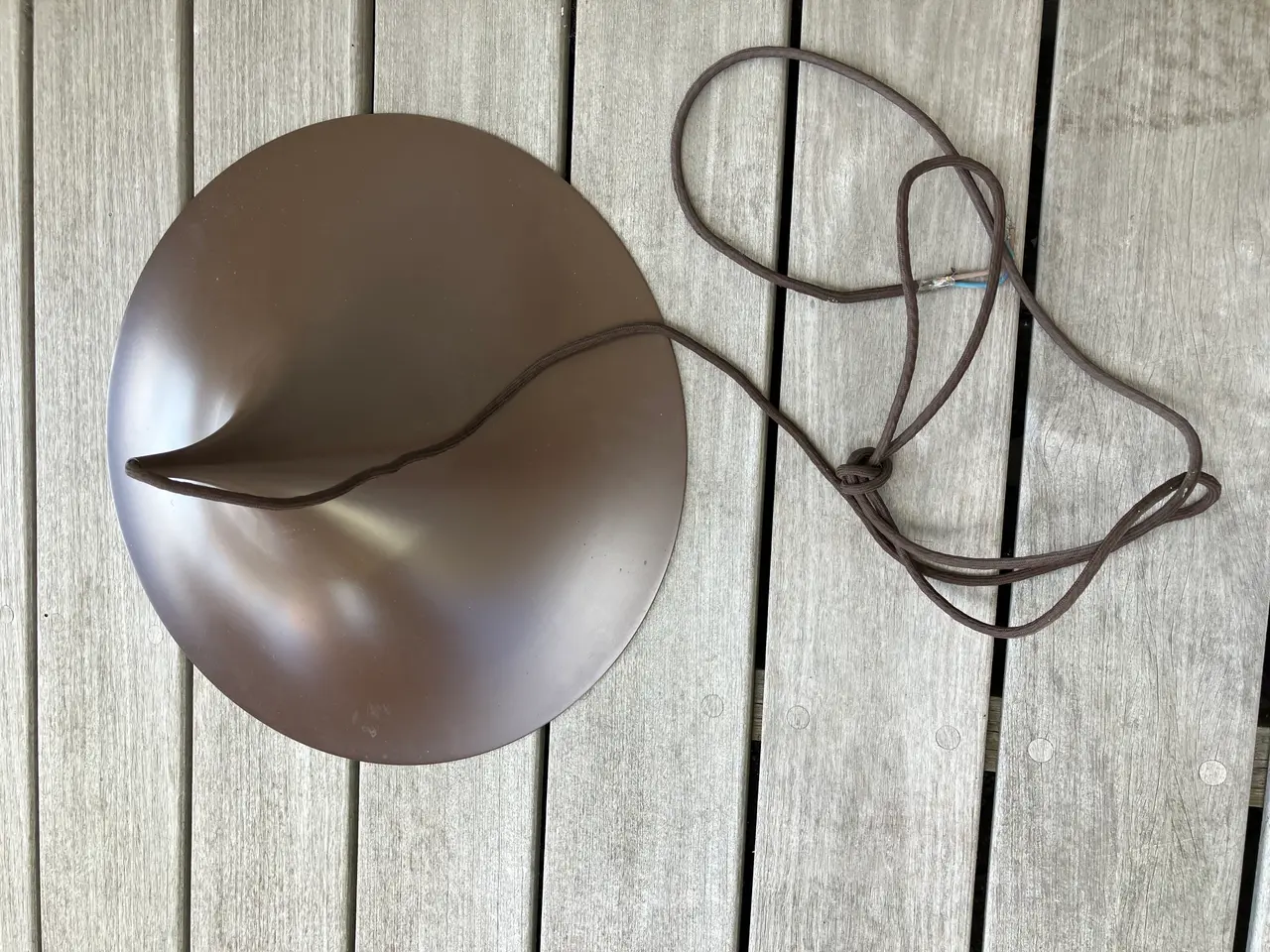 Billede 1 - Brun Semi pendellampe Ø47 cm spisebordslampe metal