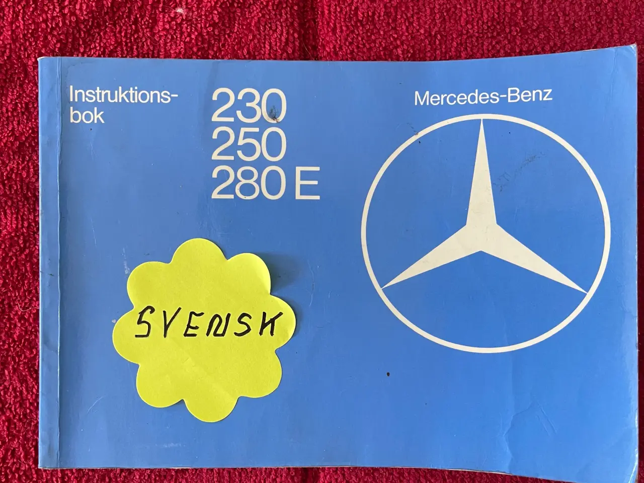 Billede 1 - Instruktionsbog Mercedes Benz 230-250-280E