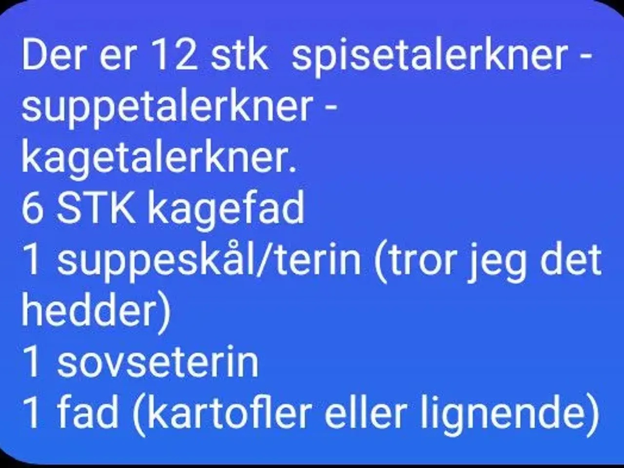 Billede 6 - Spisestel. (Kopper/underskåle mangler