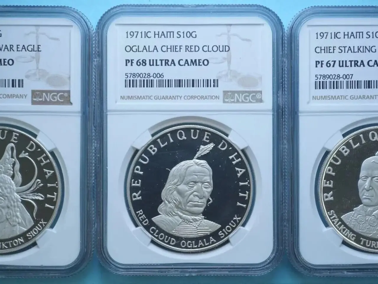 Billede 1 - Samling 9 stk Indian Chiefs NGC meget sjælden