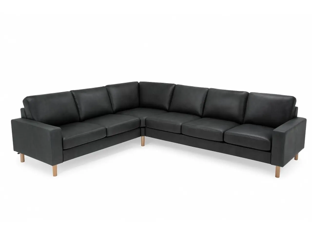 Billede 5 - Hjort Knudsen Padborg Læderhjørnesofa
